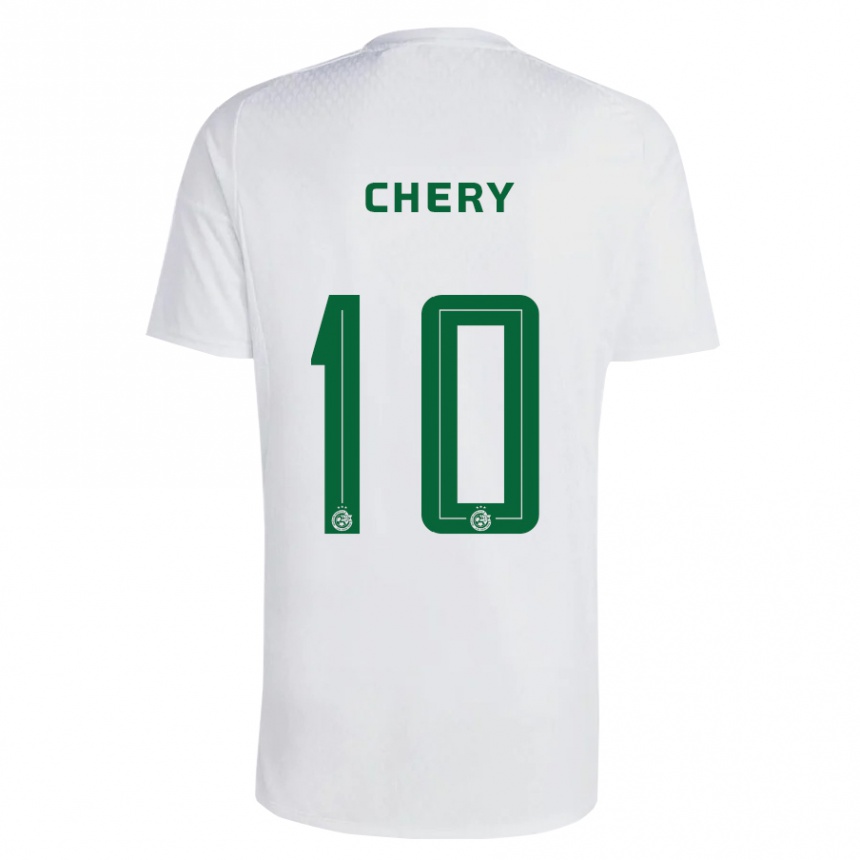 Vaikiškas Tjaronn Chery #10 Žalia Mėlyna Išvykos Marškinėliai 2023/24 T-Shirt