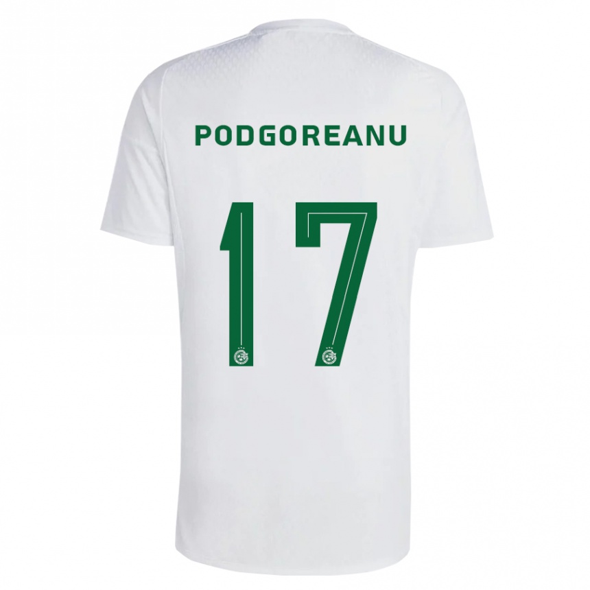 Vaikiškas Suf Podgoreanu #17 Žalia Mėlyna Išvykos Marškinėliai 2023/24 T-Shirt