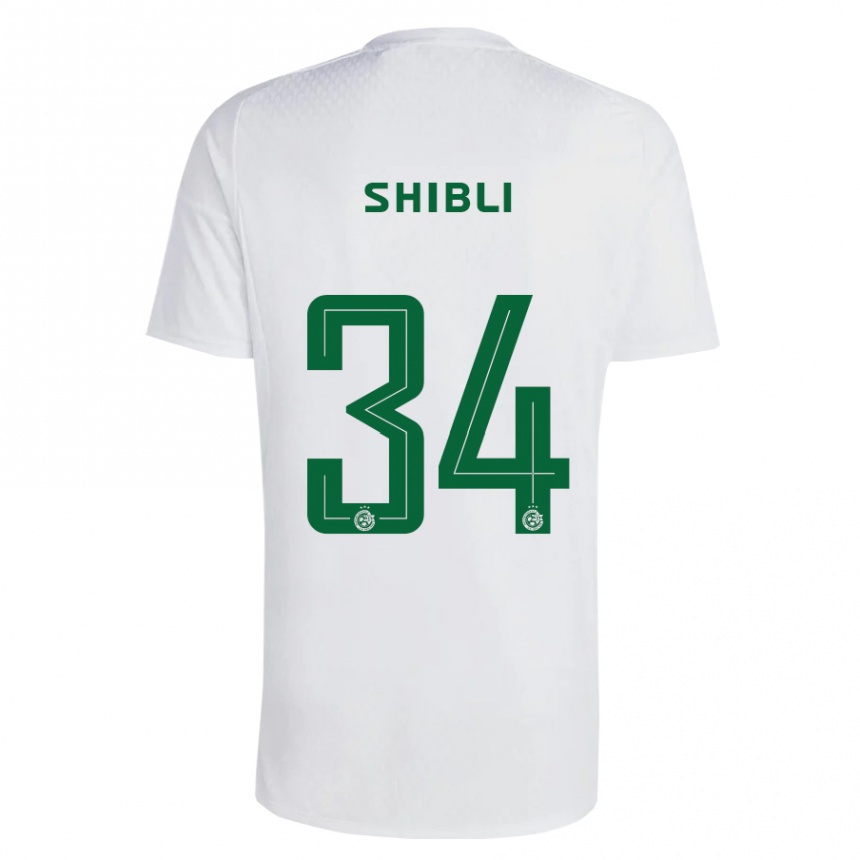 Vaikiškas Hamza Shibli #34 Žalia Mėlyna Išvykos Marškinėliai 2023/24 T-Shirt