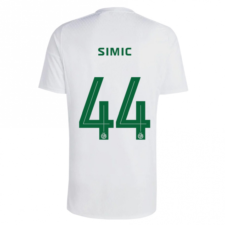 Vaikiškas Lorenco Simic #44 Žalia Mėlyna Išvykos Marškinėliai 2023/24 T-Shirt