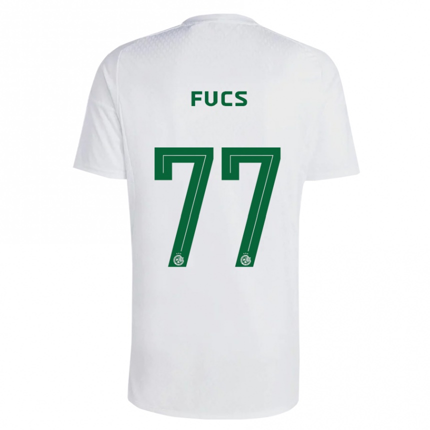 Vaikiškas Roee Fucs #77 Žalia Mėlyna Išvykos Marškinėliai 2023/24 T-Shirt