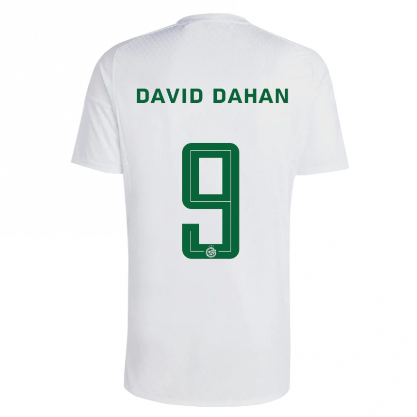 Vaikiškas Omer David Dahan #9 Žalia Mėlyna Išvykos Marškinėliai 2023/24 T-Shirt