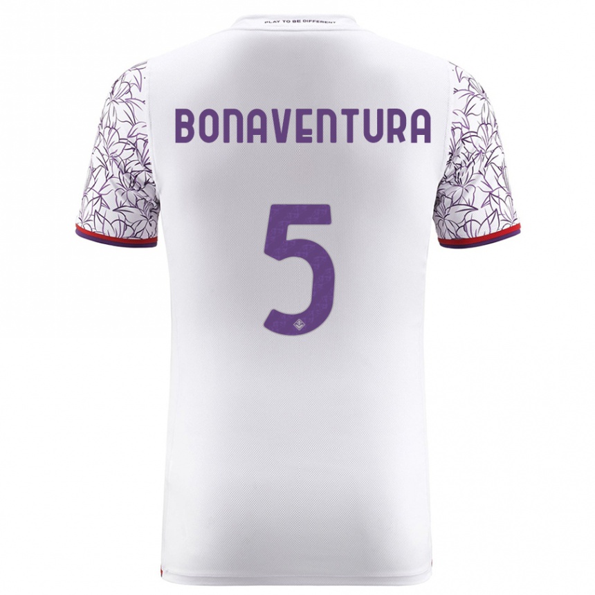 Vaikiškas Giacomo Bonaventura #5 Baltas Išvykos Marškinėliai 2023/24 T-Shirt