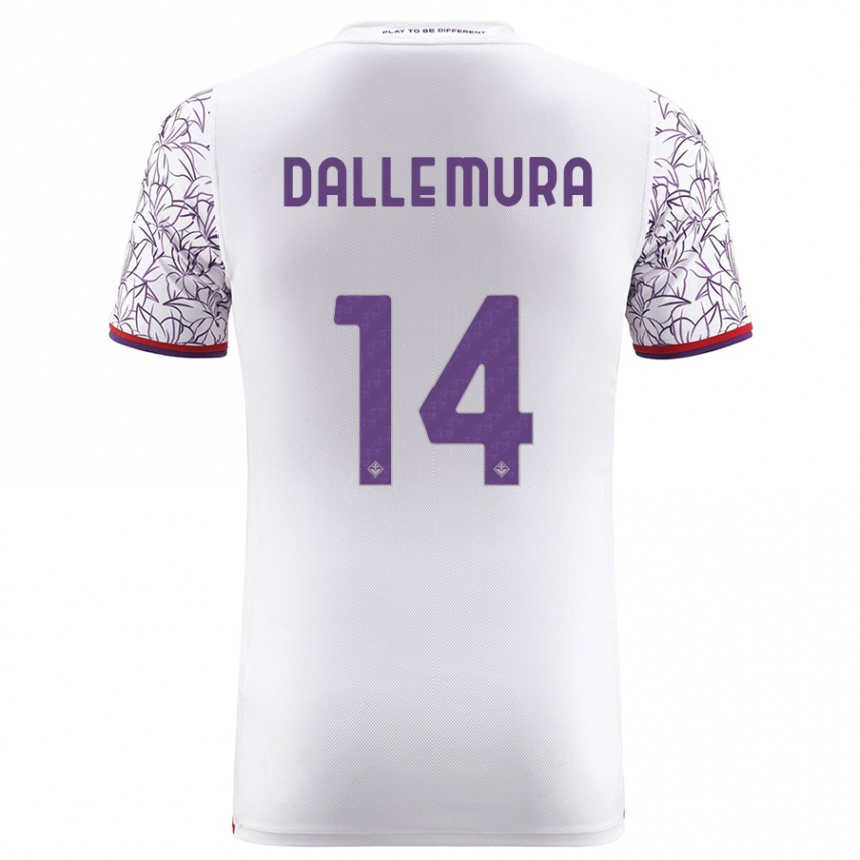 Vaikiškas Christian Dalle Mura #14 Baltas Išvykos Marškinėliai 2023/24 T-Shirt