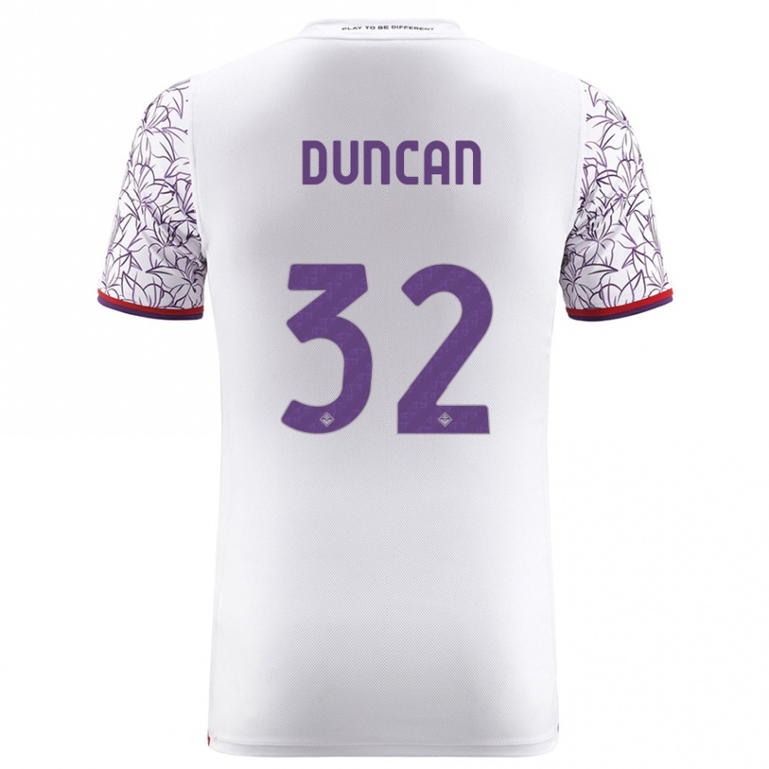 Vaikiškas Alfred Duncan #32 Baltas Išvykos Marškinėliai 2023/24 T-Shirt