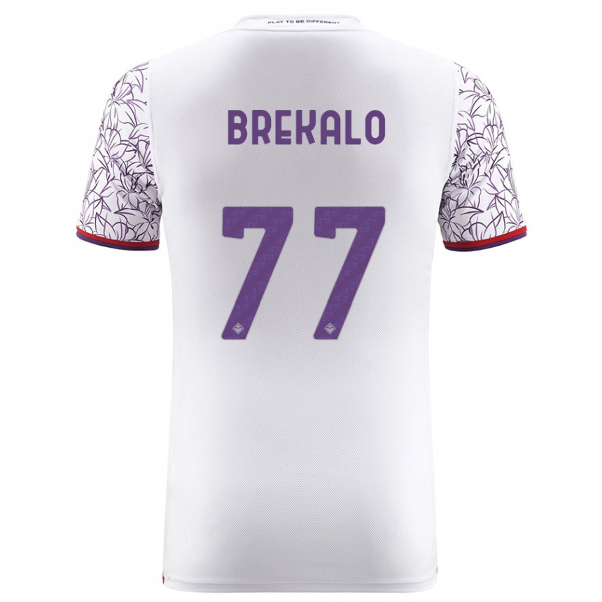 Vaikiškas Josip Brekalo #77 Baltas Išvykos Marškinėliai 2023/24 T-Shirt