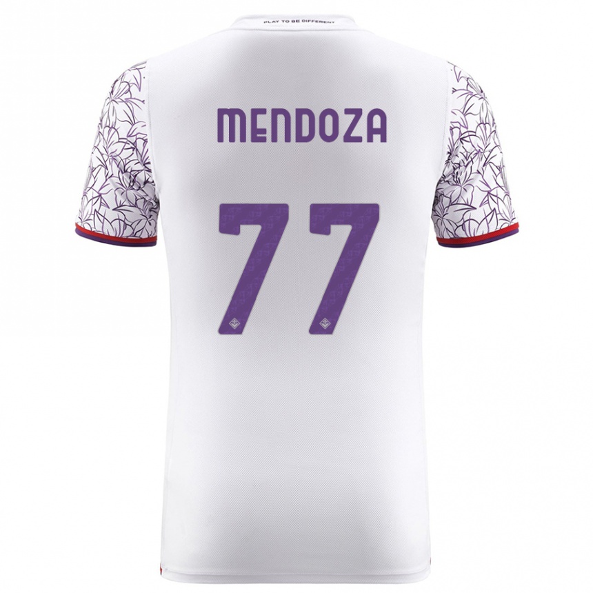 Vaikiškas William Mendoza #77 Baltas Išvykos Marškinėliai 2023/24 T-Shirt