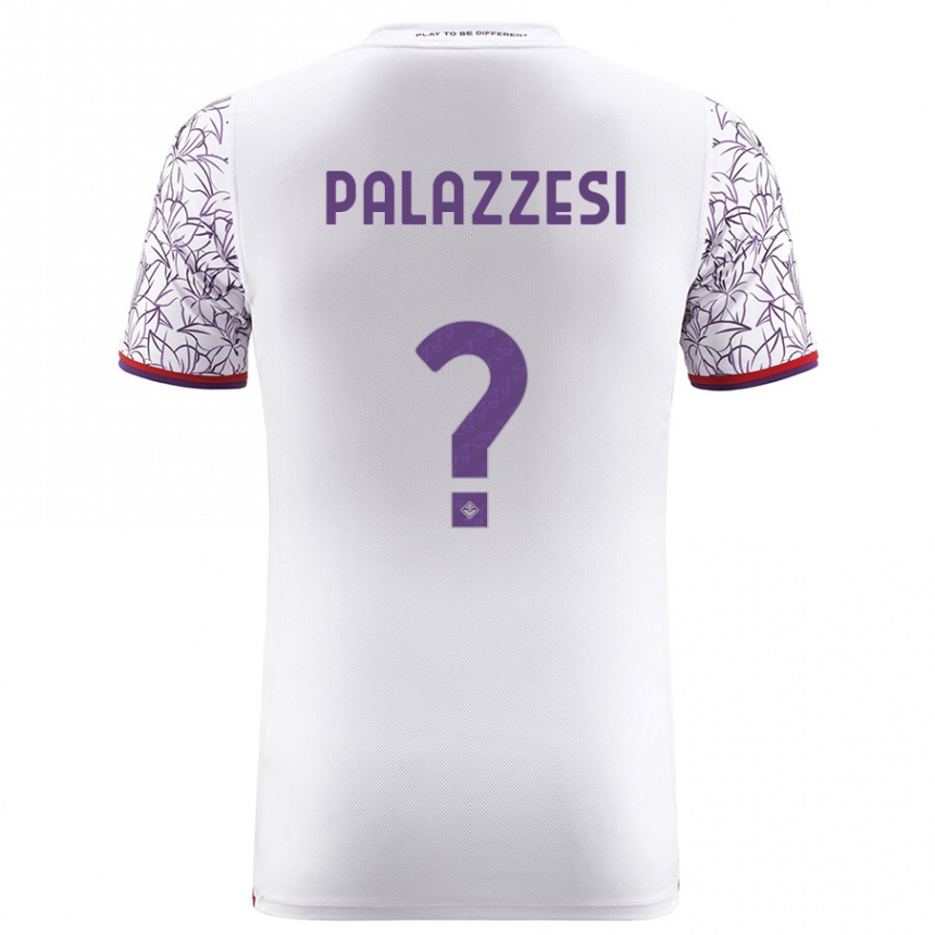 Vaikiškas Yuri Palazzesi #0 Baltas Išvykos Marškinėliai 2023/24 T-Shirt