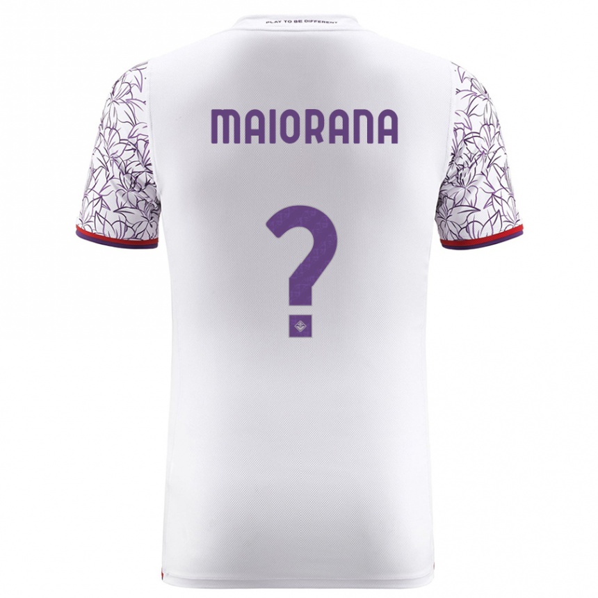 Vaikiškas Stefano Maiorana #0 Baltas Išvykos Marškinėliai 2023/24 T-Shirt