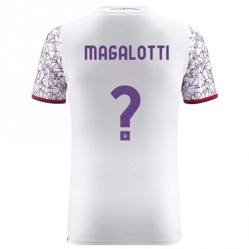 Vaikiškas Mattia Magalotti #0 Baltas Išvykos Marškinėliai 2023/24 T-Shirt