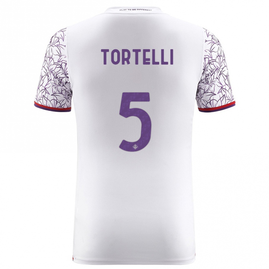 Vaikiškas Alice Tortelli #5 Baltas Išvykos Marškinėliai 2023/24 T-Shirt