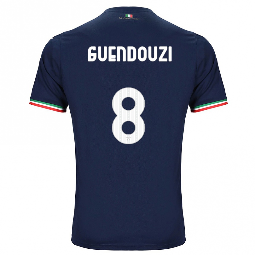 Vaikiškas Matteo Guendouzi #8 Karinis Jūrų Laivynas Išvykos Marškinėliai 2023/24 T-Shirt
