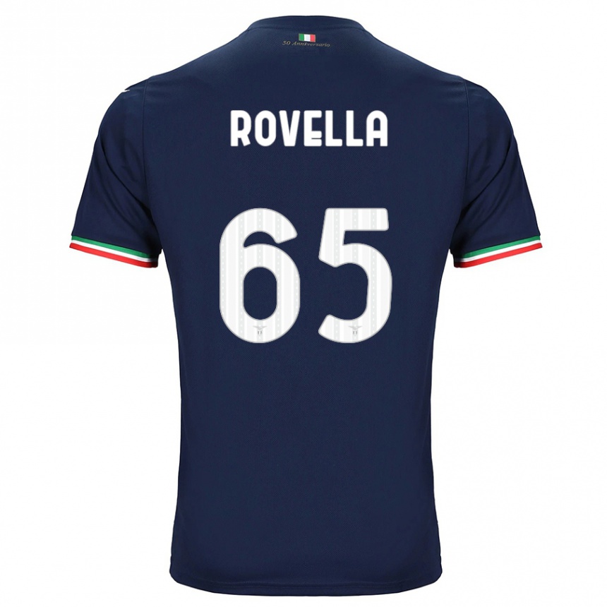 Vaikiškas Nicolo Rovella #65 Karinis Jūrų Laivynas Išvykos Marškinėliai 2023/24 T-Shirt