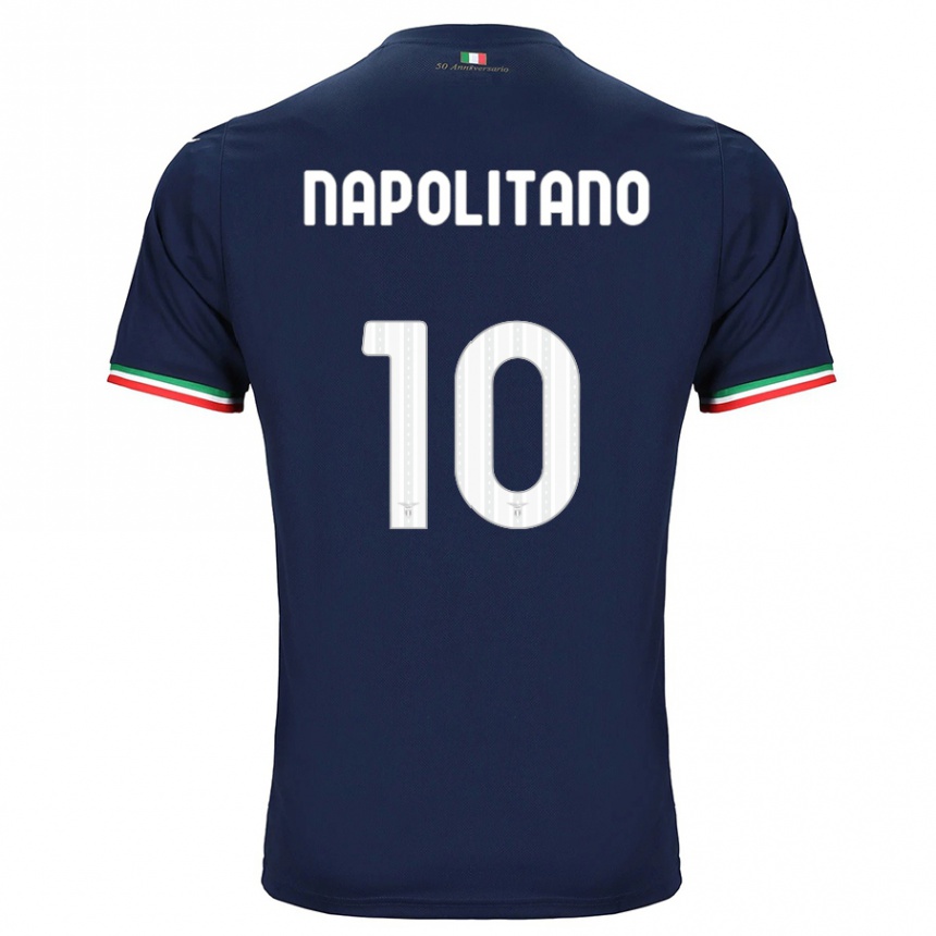 Vaikiškas Luca Napolitano #10 Karinis Jūrų Laivynas Išvykos Marškinėliai 2023/24 T-Shirt