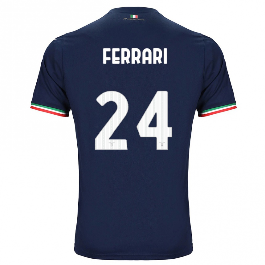 Vaikiškas Lorenzo Ferrari #24 Karinis Jūrų Laivynas Išvykos Marškinėliai 2023/24 T-Shirt