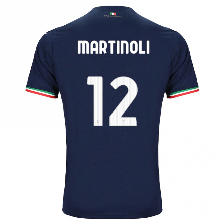 Vaikiškas Elettra Martinoli #12 Karinis Jūrų Laivynas Išvykos Marškinėliai 2023/24 T-Shirt