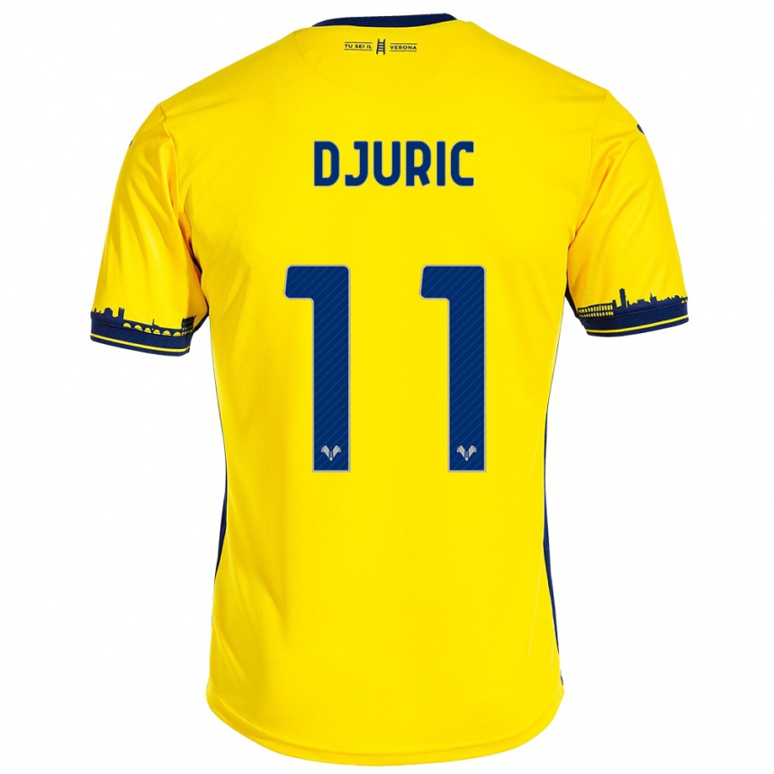 Vaikiškas Milan Djuric #11 Geltona Išvykos Marškinėliai 2023/24 T-Shirt