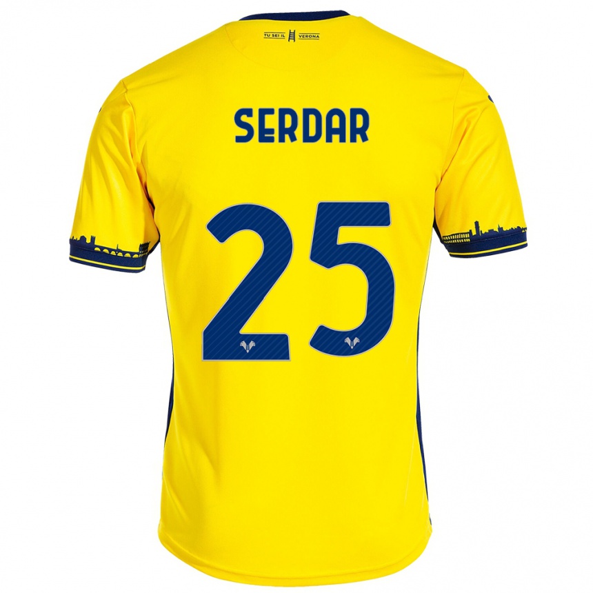 Vaikiškas Suat Serdar #25 Geltona Išvykos Marškinėliai 2023/24 T-Shirt