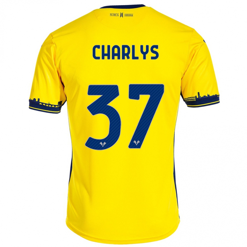 Vaikiškas Charlys #37 Geltona Išvykos Marškinėliai 2023/24 T-Shirt