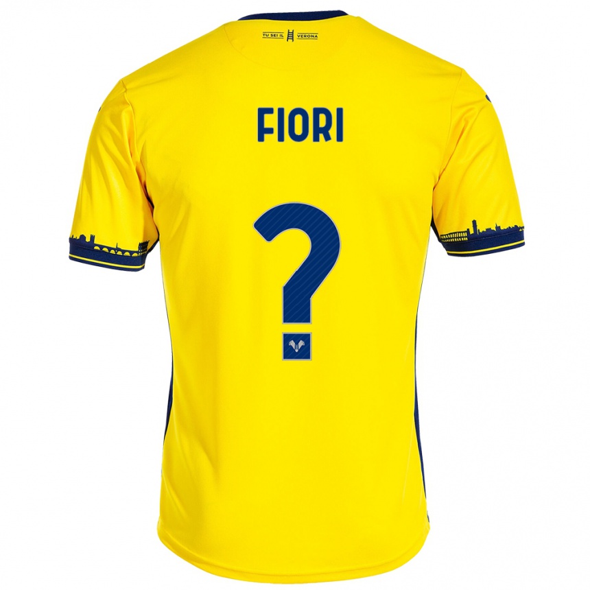 Vaikiškas Nicolas Fiori #0 Geltona Išvykos Marškinėliai 2023/24 T-Shirt