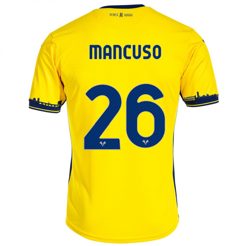 Vaikiškas Giulia Mancuso #26 Geltona Išvykos Marškinėliai 2023/24 T-Shirt