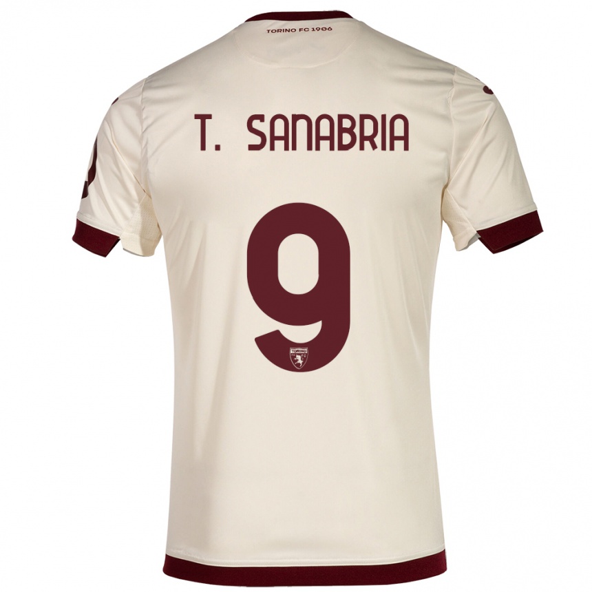 Vaikiškas Antonio Sanabria #9 Šampanas Išvykos Marškinėliai 2023/24 T-Shirt