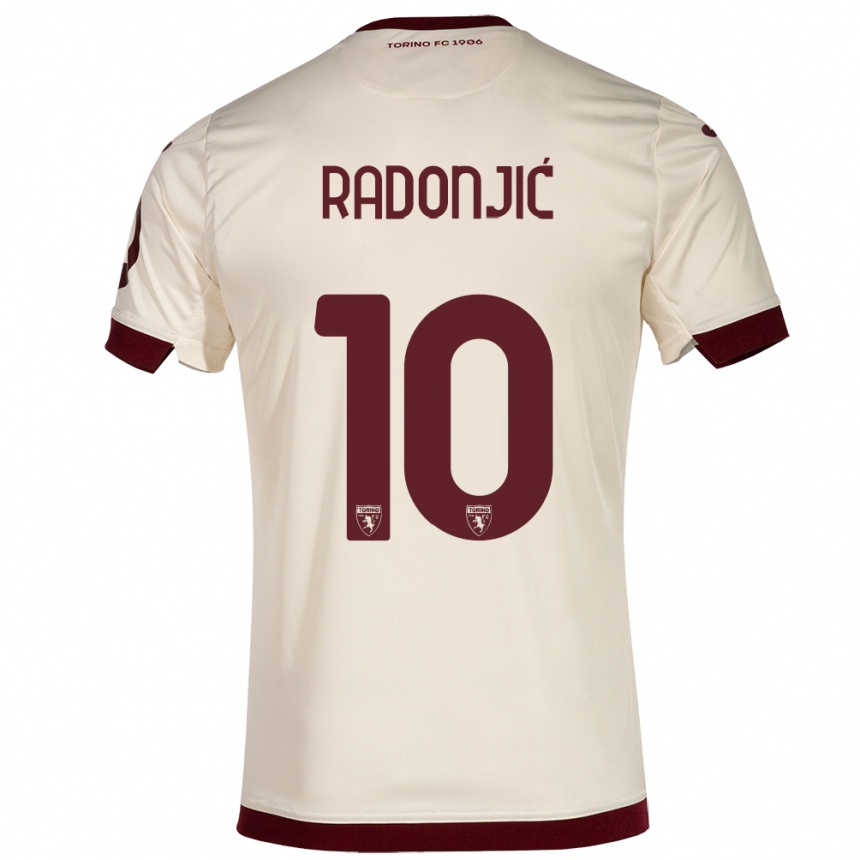 Vaikiškas Nemanja Radonjić #10 Šampanas Išvykos Marškinėliai 2023/24 T-Shirt