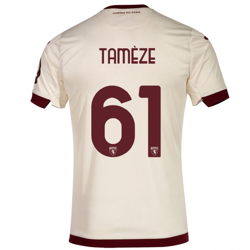 Vaikiškas Adrien Tamèze #61 Šampanas Išvykos Marškinėliai 2023/24 T-Shirt