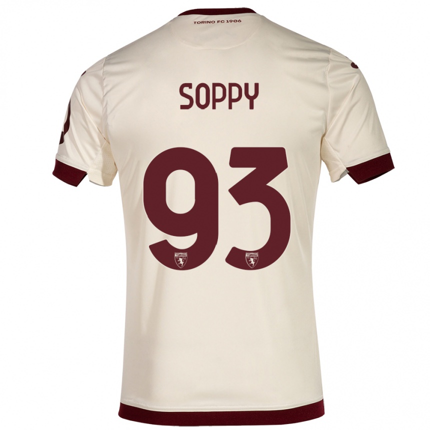 Vaikiškas Brandon Soppy #93 Šampanas Išvykos Marškinėliai 2023/24 T-Shirt