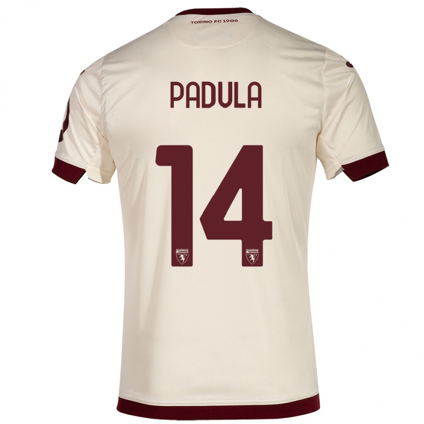 Vaikiškas Cristian Padula #14 Šampanas Išvykos Marškinėliai 2023/24 T-Shirt