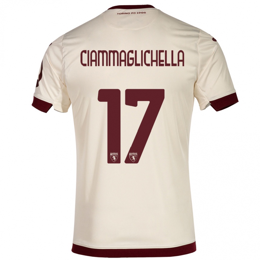 Vaikiškas Aaron Ciammaglichella #17 Šampanas Išvykos Marškinėliai 2023/24 T-Shirt