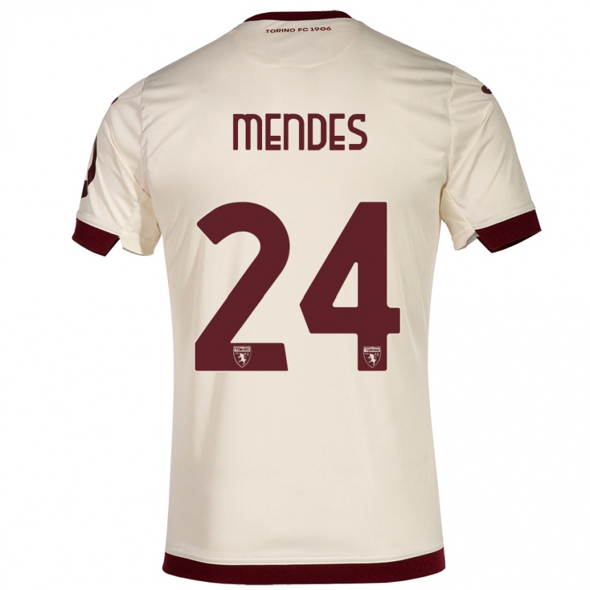 Vaikiškas Rodrigo Mendes #24 Šampanas Išvykos Marškinėliai 2023/24 T-Shirt