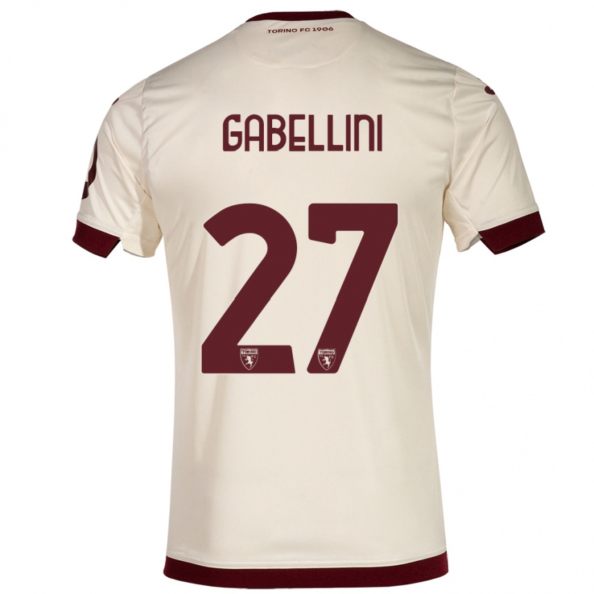 Vaikiškas Tommaso Gabellini #27 Šampanas Išvykos Marškinėliai 2023/24 T-Shirt