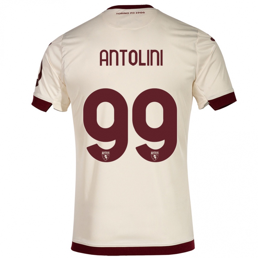 Vaikiškas Jacopo Antolini #99 Šampanas Išvykos Marškinėliai 2023/24 T-Shirt