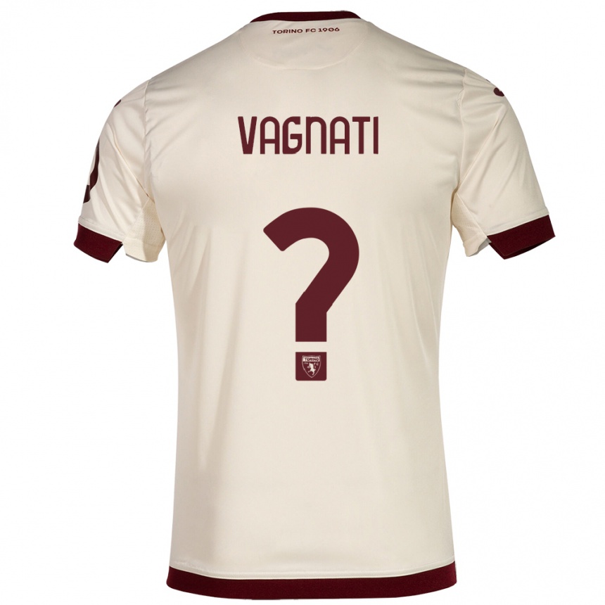 Vaikiškas Manuel Vagnati #0 Šampanas Išvykos Marškinėliai 2023/24 T-Shirt