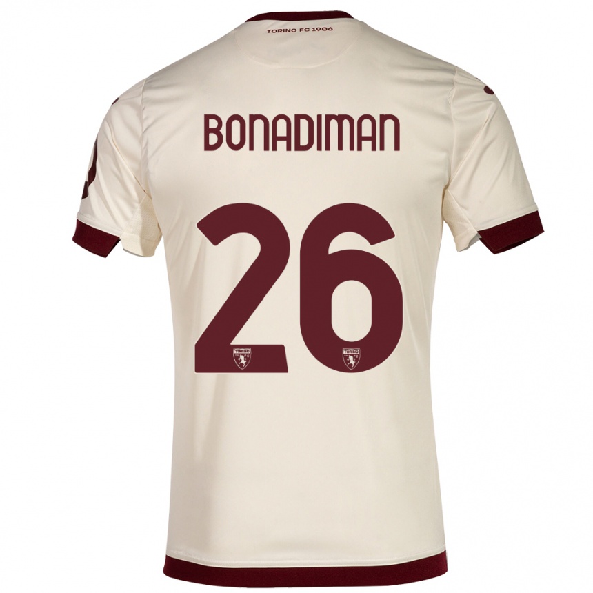 Vaikiškas Matteo Bonadiman #26 Šampanas Išvykos Marškinėliai 2023/24 T-Shirt