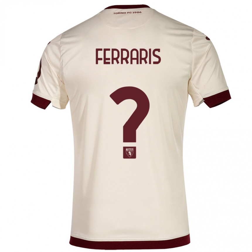 Vaikiškas Lorenzo Ferraris #0 Šampanas Išvykos Marškinėliai 2023/24 T-Shirt