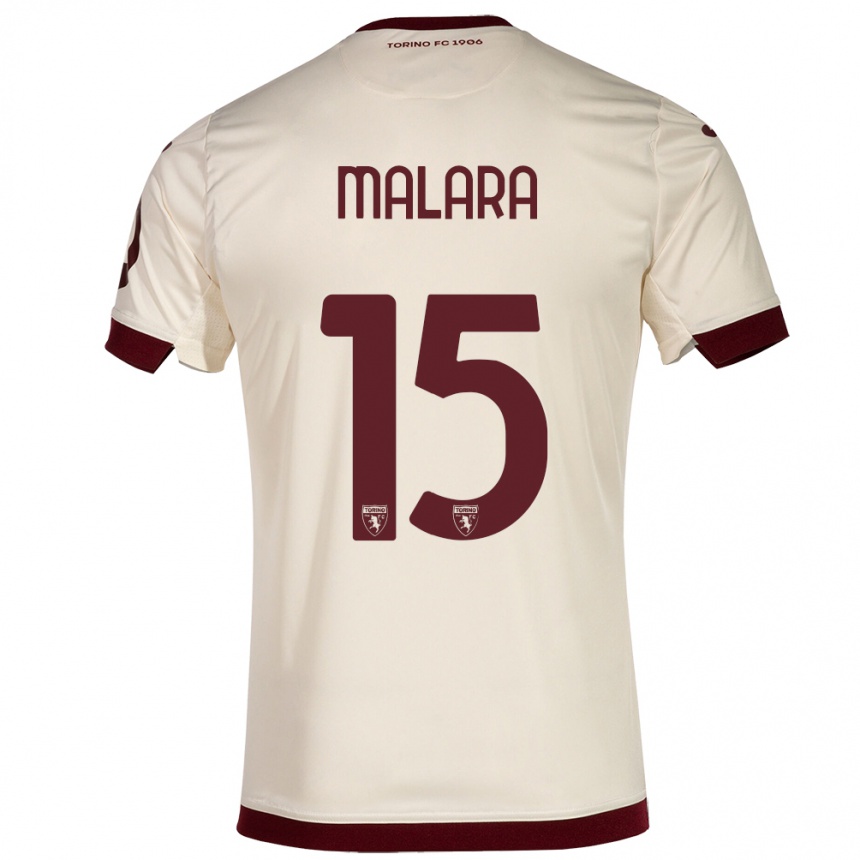 Vaikiškas Sara Malara #15 Šampanas Išvykos Marškinėliai 2023/24 T-Shirt