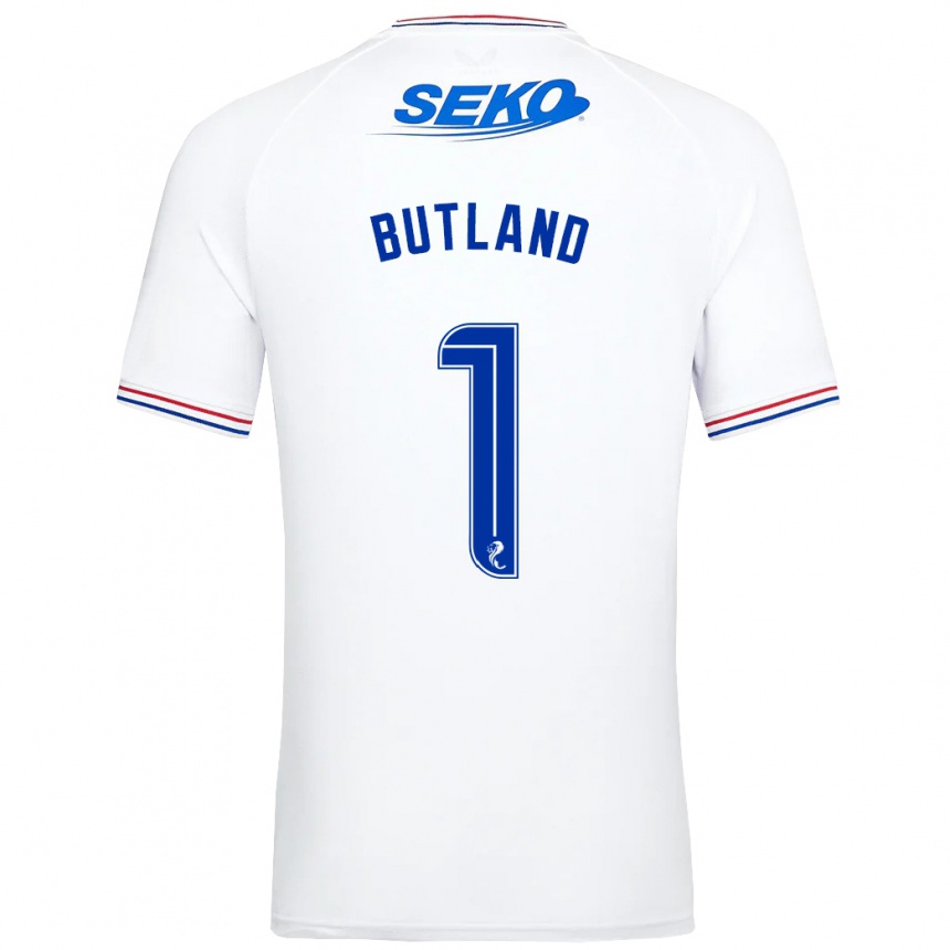 Vaikiškas Jack Butland #1 Baltas Išvykos Marškinėliai 2023/24 T-Shirt