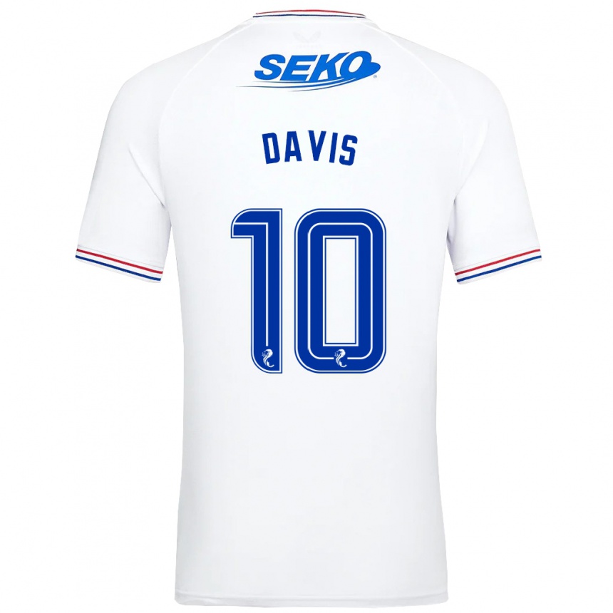 Vaikiškas Steven Davis #10 Baltas Išvykos Marškinėliai 2023/24 T-Shirt