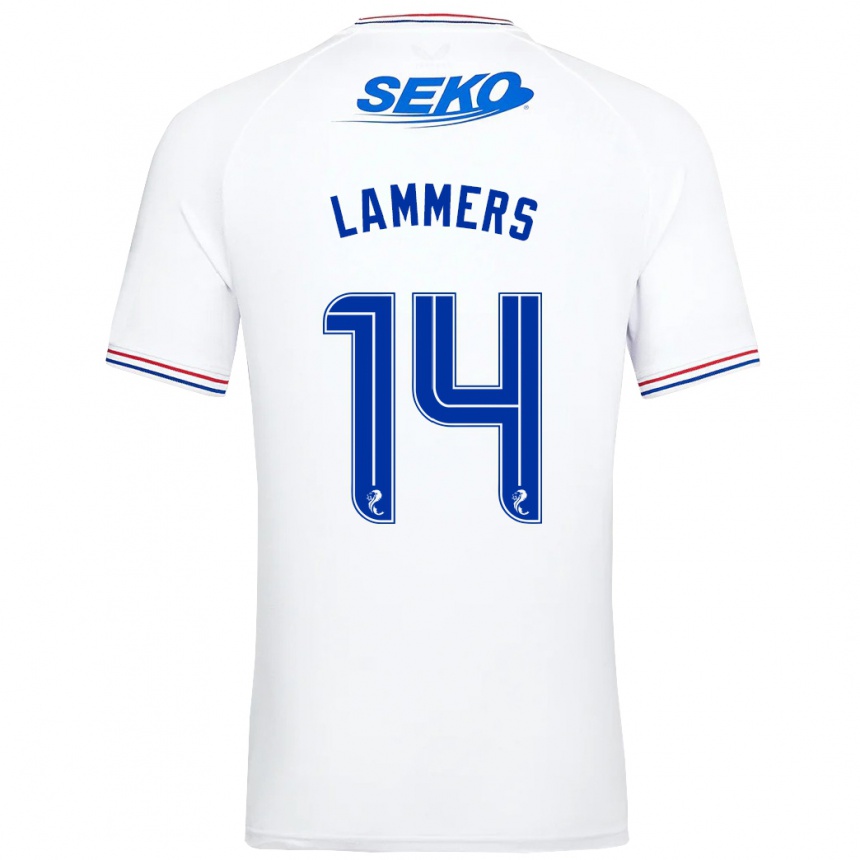 Vaikiškas Sam Lammers #14 Baltas Išvykos Marškinėliai 2023/24 T-Shirt