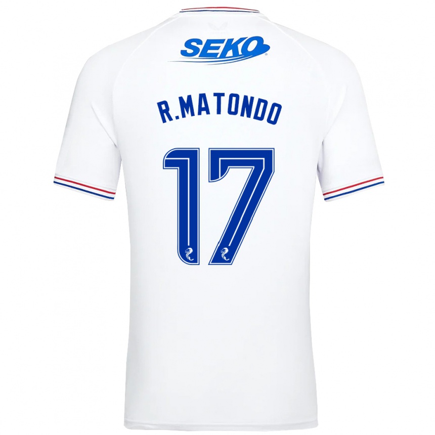 Vaikiškas Rabbi Matondo #17 Baltas Išvykos Marškinėliai 2023/24 T-Shirt