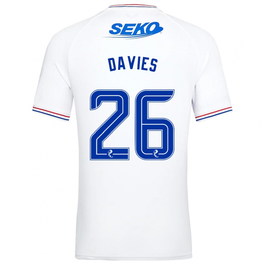 Vaikiškas Ben Davies #26 Baltas Išvykos Marškinėliai 2023/24 T-Shirt