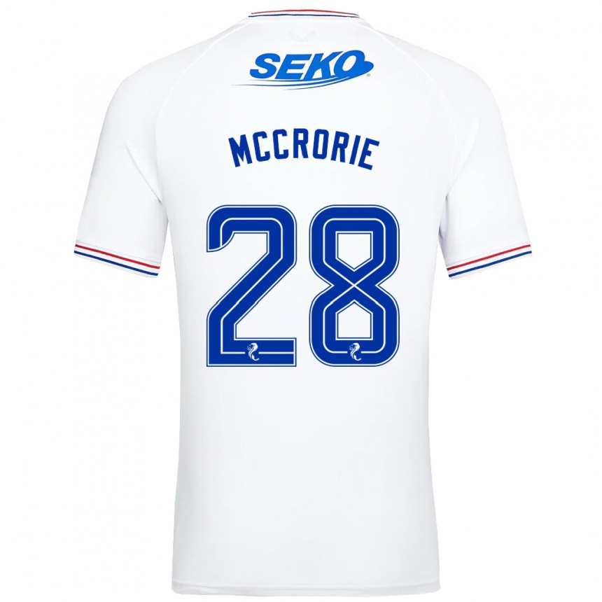 Vaikiškas Robby Mccrorie #28 Baltas Išvykos Marškinėliai 2023/24 T-Shirt