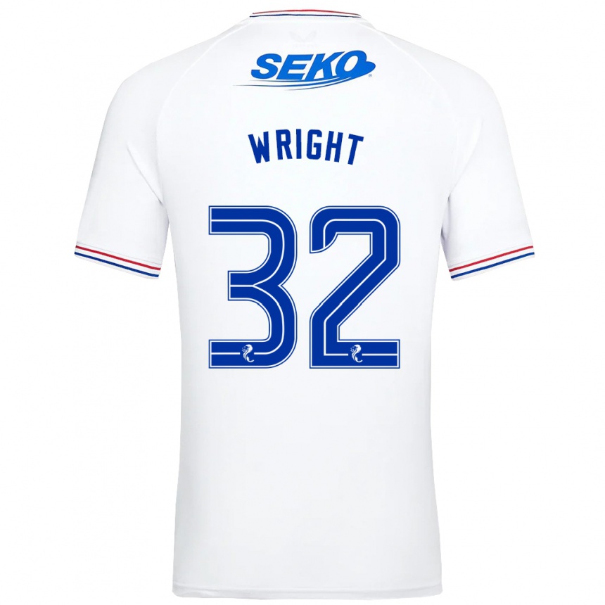 Vaikiškas Kieran Wright #32 Baltas Išvykos Marškinėliai 2023/24 T-Shirt