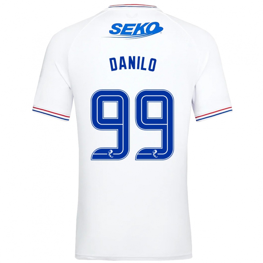 Vaikiškas Danilo #99 Baltas Išvykos Marškinėliai 2023/24 T-Shirt