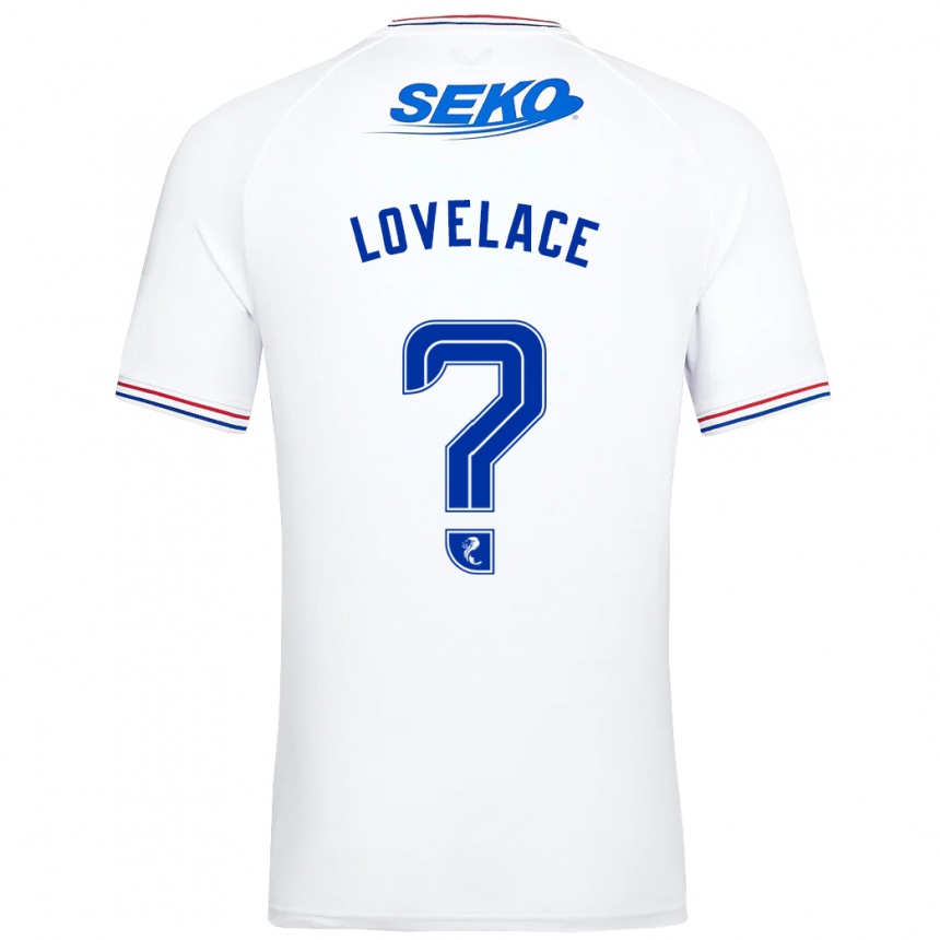 Vaikiškas Zak Lovelace #0 Baltas Išvykos Marškinėliai 2023/24 T-Shirt