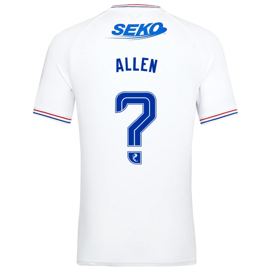 Vaikiškas Greig Allen #0 Baltas Išvykos Marškinėliai 2023/24 T-Shirt