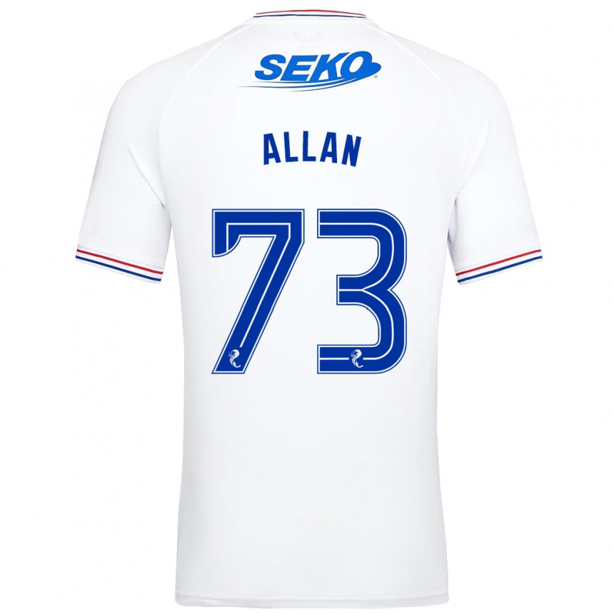 Vaikiškas Connor Allan #73 Baltas Išvykos Marškinėliai 2023/24 T-Shirt