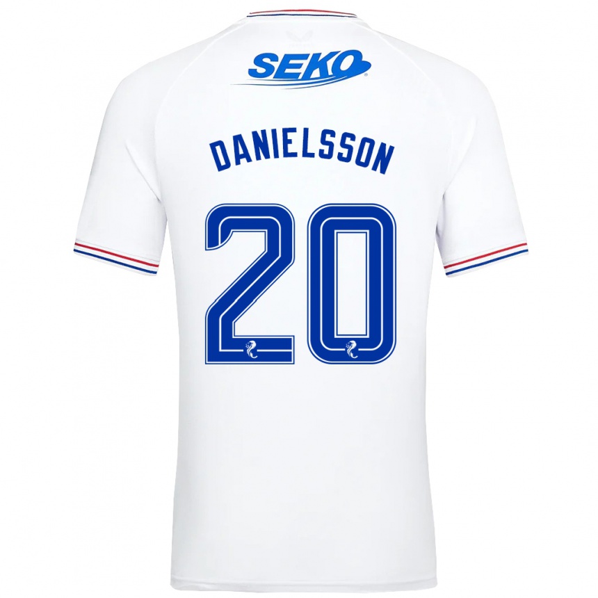 Vaikiškas Jenny Julia Danielsson #20 Baltas Išvykos Marškinėliai 2023/24 T-Shirt